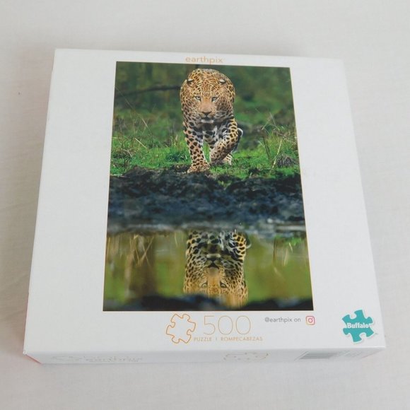 Buffalo Games Earthpix Wild Animals Leopard 500 Piece Jigsaw Puzzle Complete - Picture 4 of 8